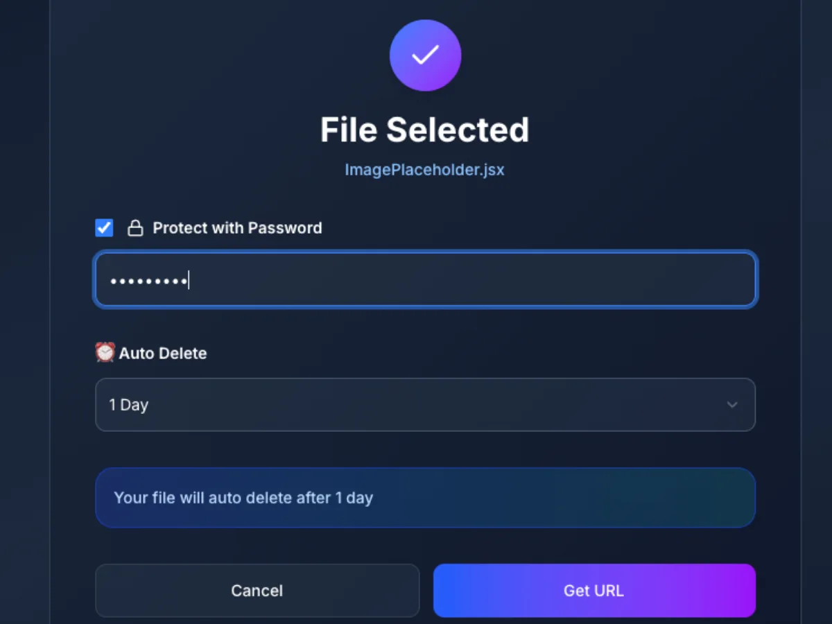 Password protected links and browser preview