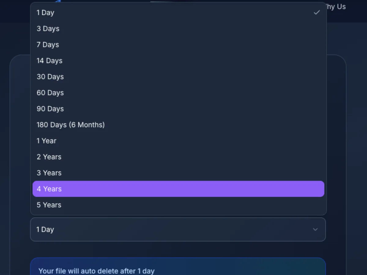 Setting an expiration date on a FyleTransfer link